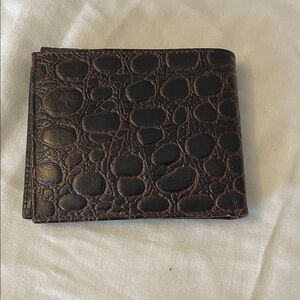 Vintage leather crocodile wallet